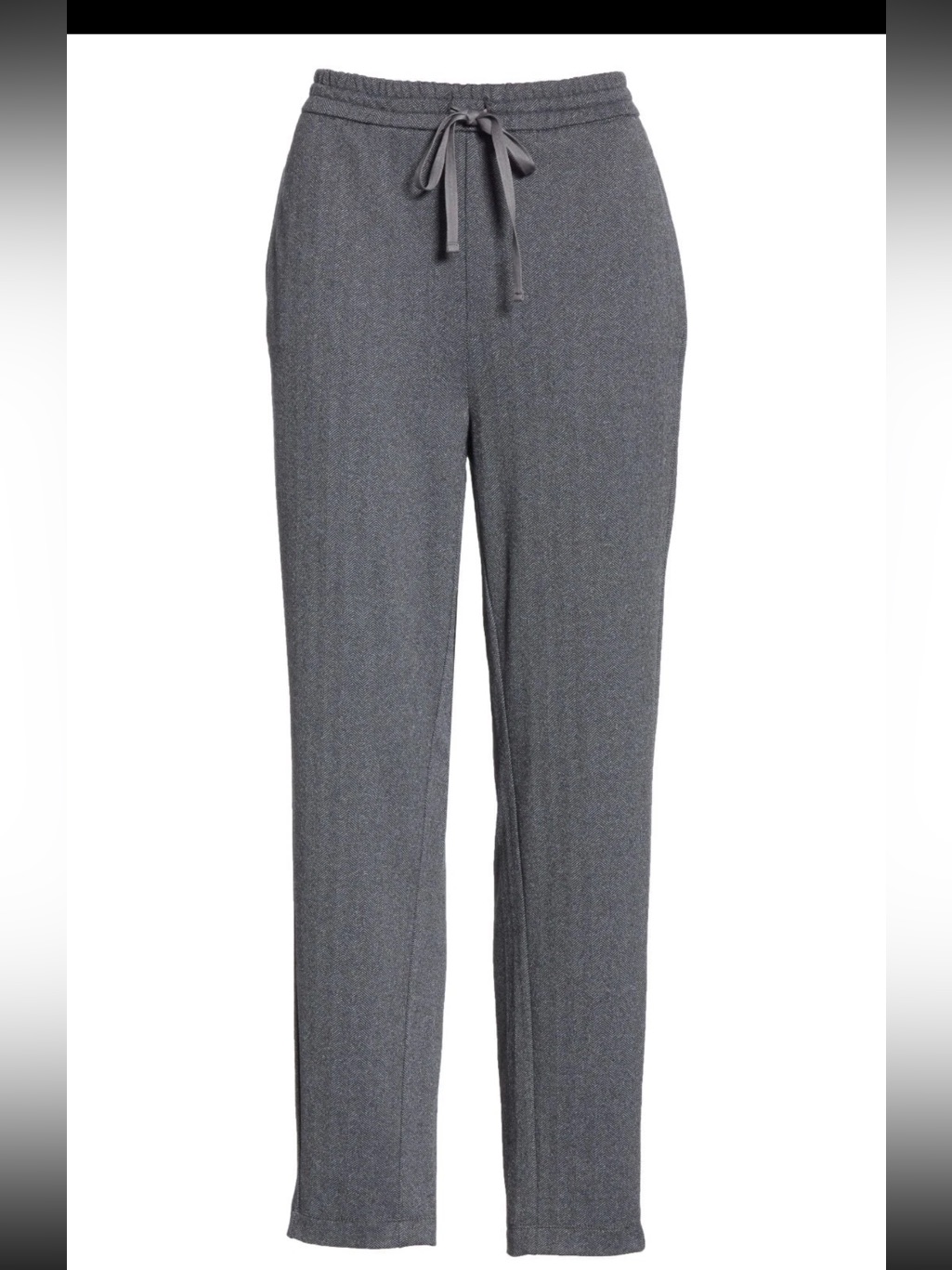 Nwt Eileen Fisher Char Slouchy Pants Charcoal Gray Herringbone Size 1x